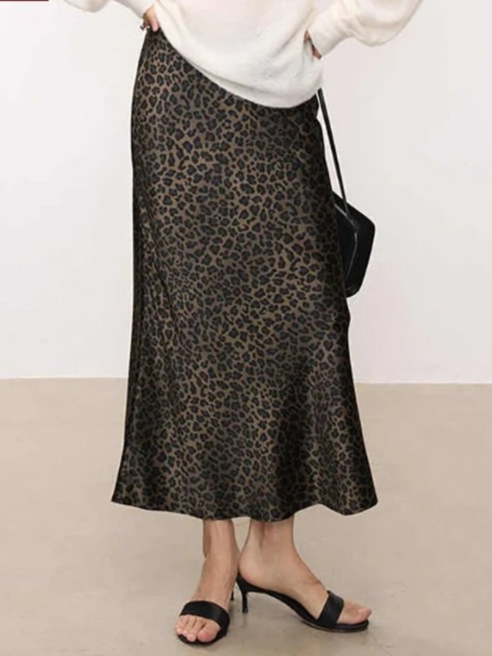 New Leopard Print Silk Skirt NWT